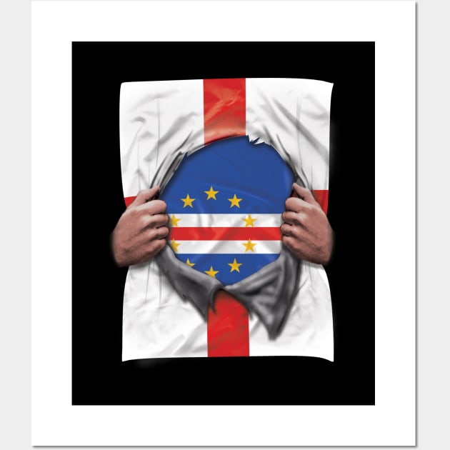 Cape Verde Flag English Flag Ripped - Gift for Cape Verdean From Cape Verde Wall Art by Country Flags